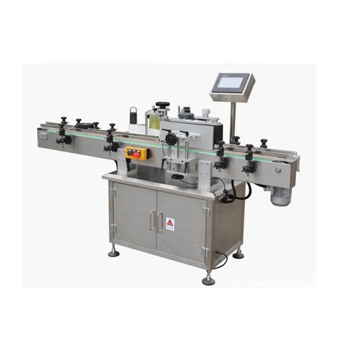 Round Bottle Top And Side Labeling Machine