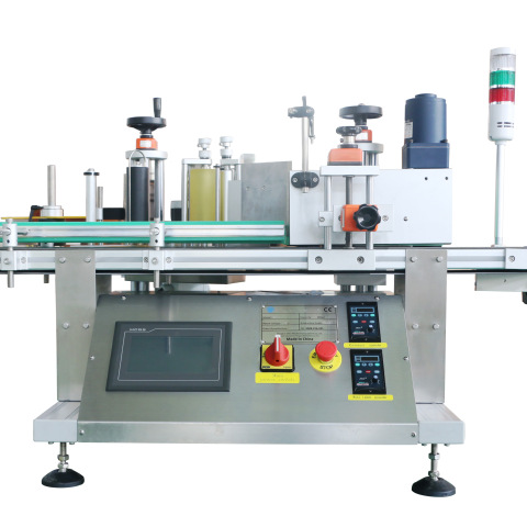 Automatic Double Side Pasting Flat Bottle Labeling Machine