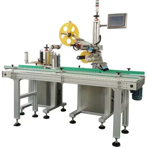 Adhesive Sticker Applying Cosmetic Top And Bottom Labeler